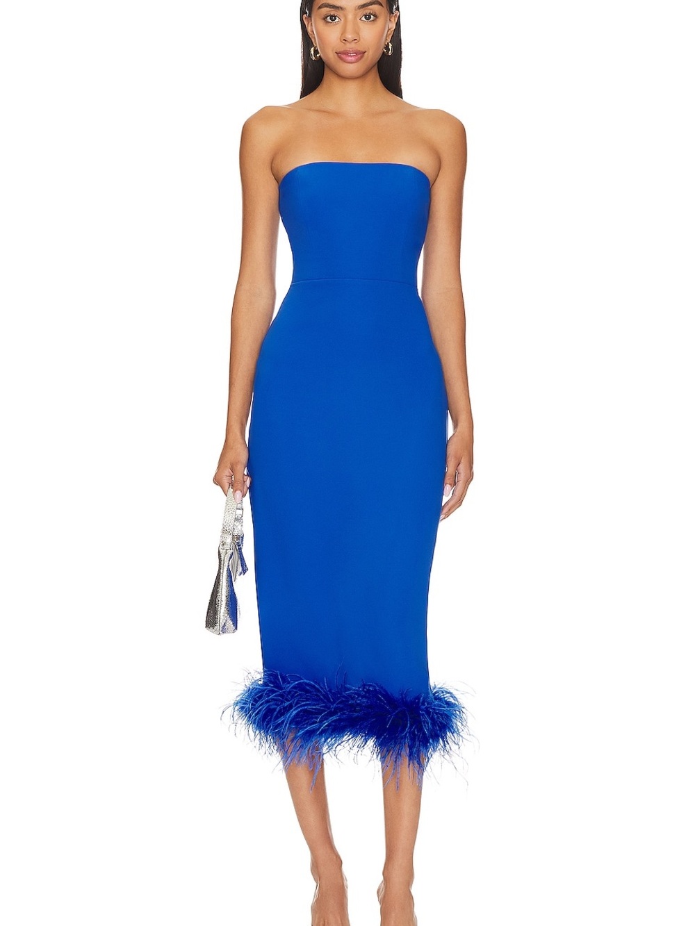 AMANDA UPRICHARD
Simpson Feather Hem Midi Dress - Cobalt